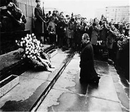 German Chancellor Willy Brandt begging Jewish people for forgiveness